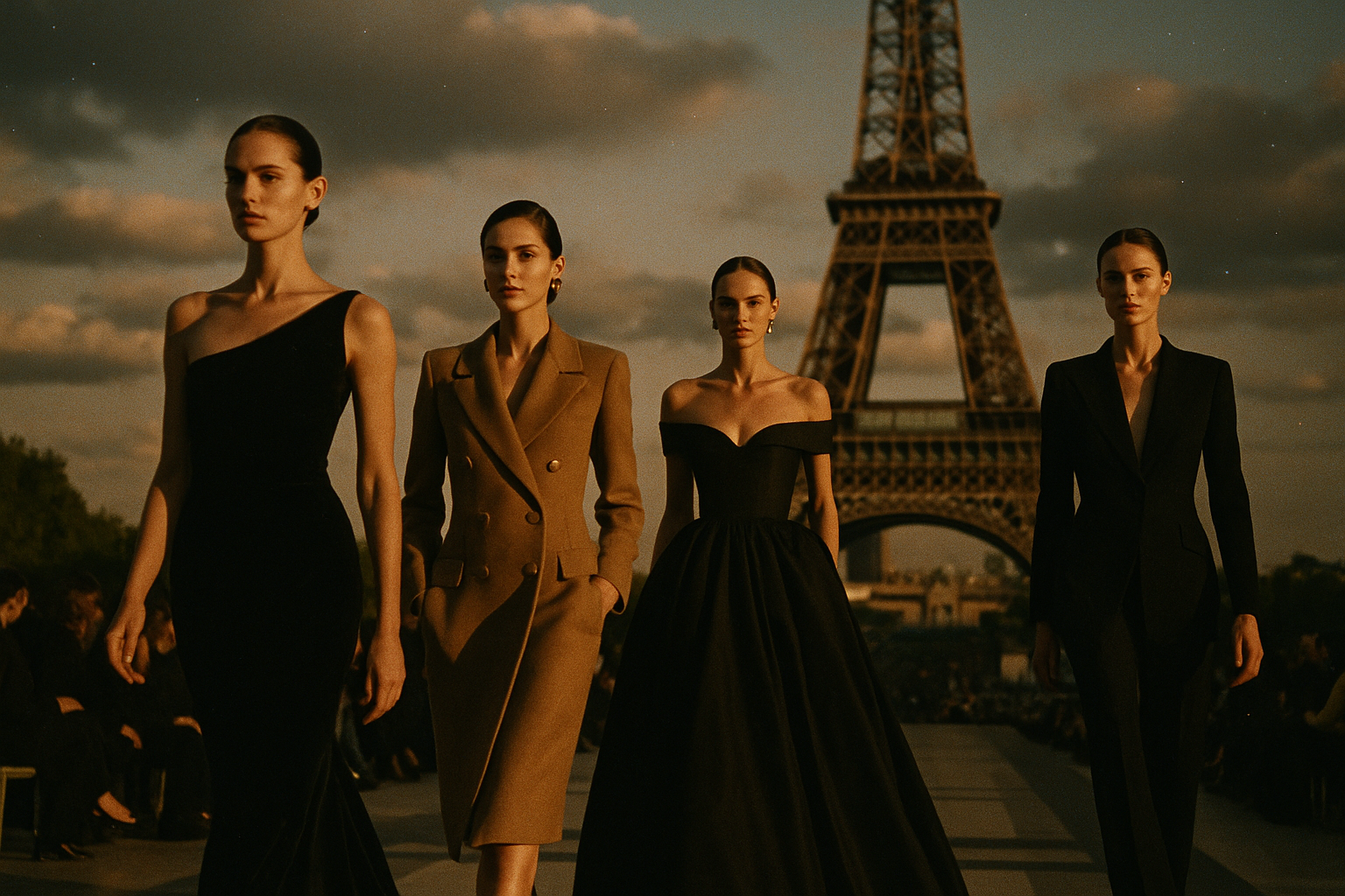FIlm paris fashion week  models effal tower paris